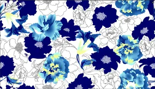 连续数码印花面料图案