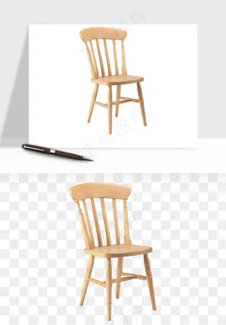 中式木椅子png免抠