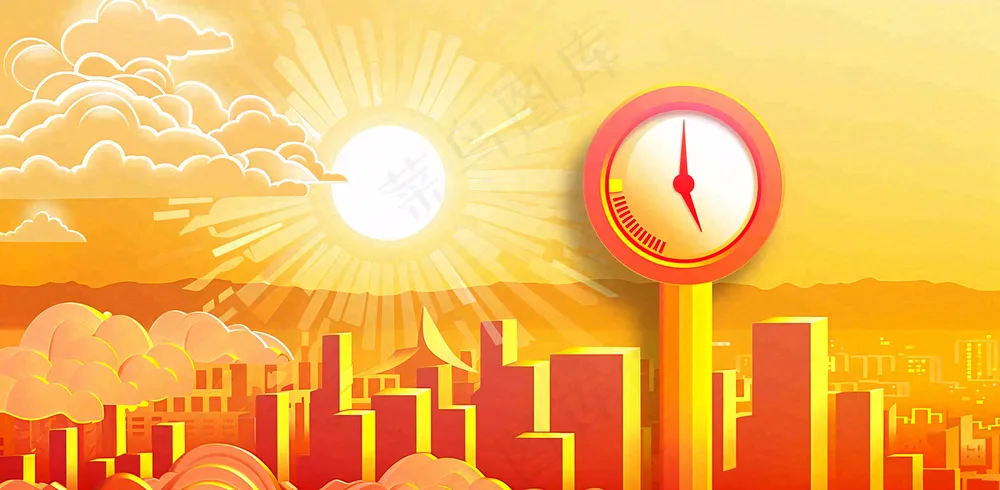 高温预警通知公告背景