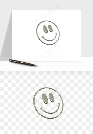 立体潮流金属质感小装饰png免抠