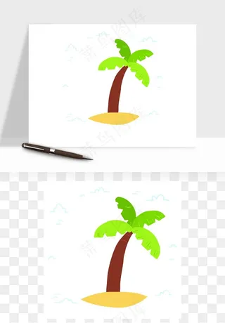 沙滩游泳度假休闲png免抠