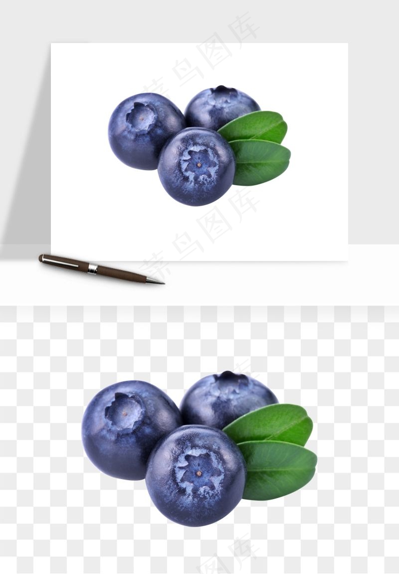 蓝莓水果png免抠