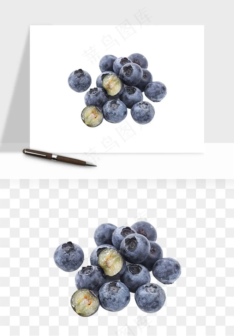 蓝莓水果png免抠