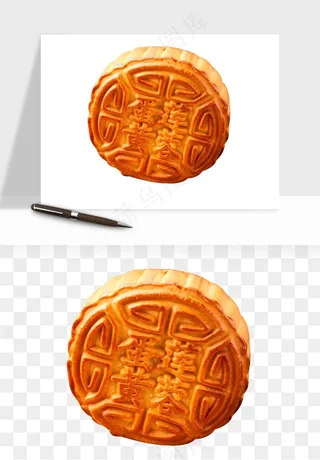 中秋月饼实物png免抠