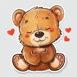可爱小熊贴纸