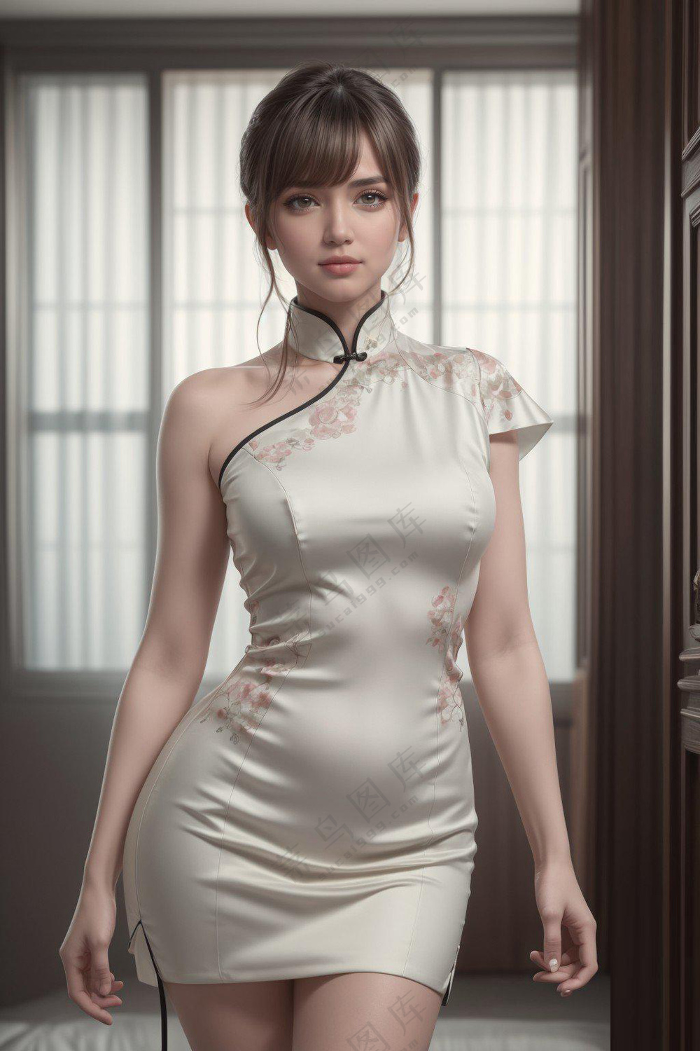 旗袍美女图