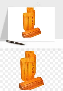 古风竹简卷轴书籍png免抠