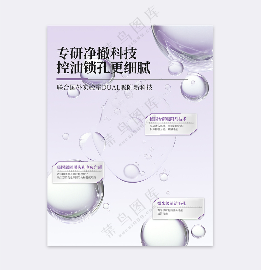 化学分子功效主图卖点说明直通车设计模板