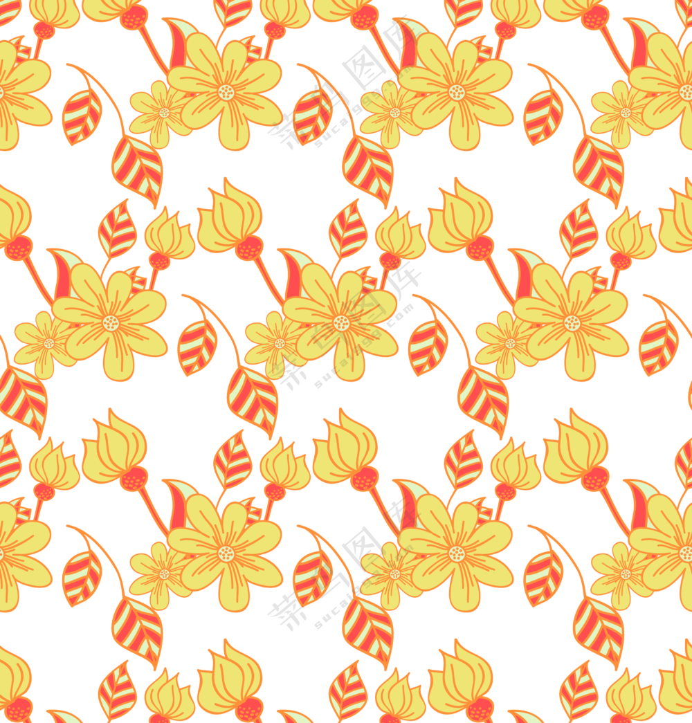 色彩鲜艳植物花朵图案免抠图片素材