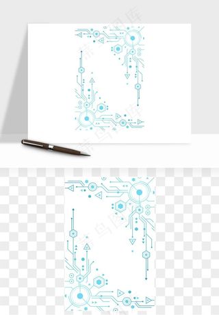 科技电路板线路矢量png免抠