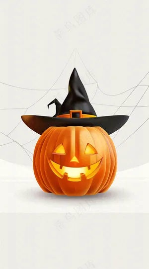 万圣节南瓜灯捣蛋恐怖背景