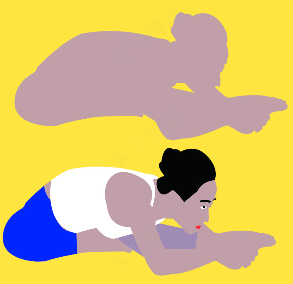 瑜伽体式 单腿背部伸展式