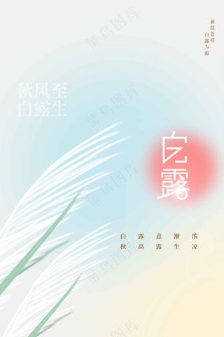 白露节气传统活动海报