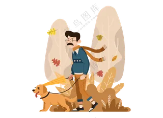 秋天户外活动插画 (6)