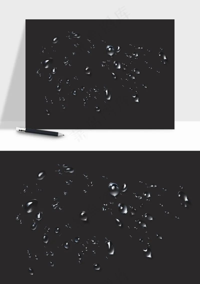 雨水雨滴水珠下雨元素png免抠