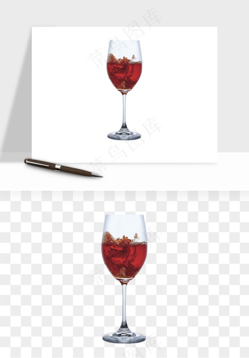 红酒玻璃酒杯png免抠