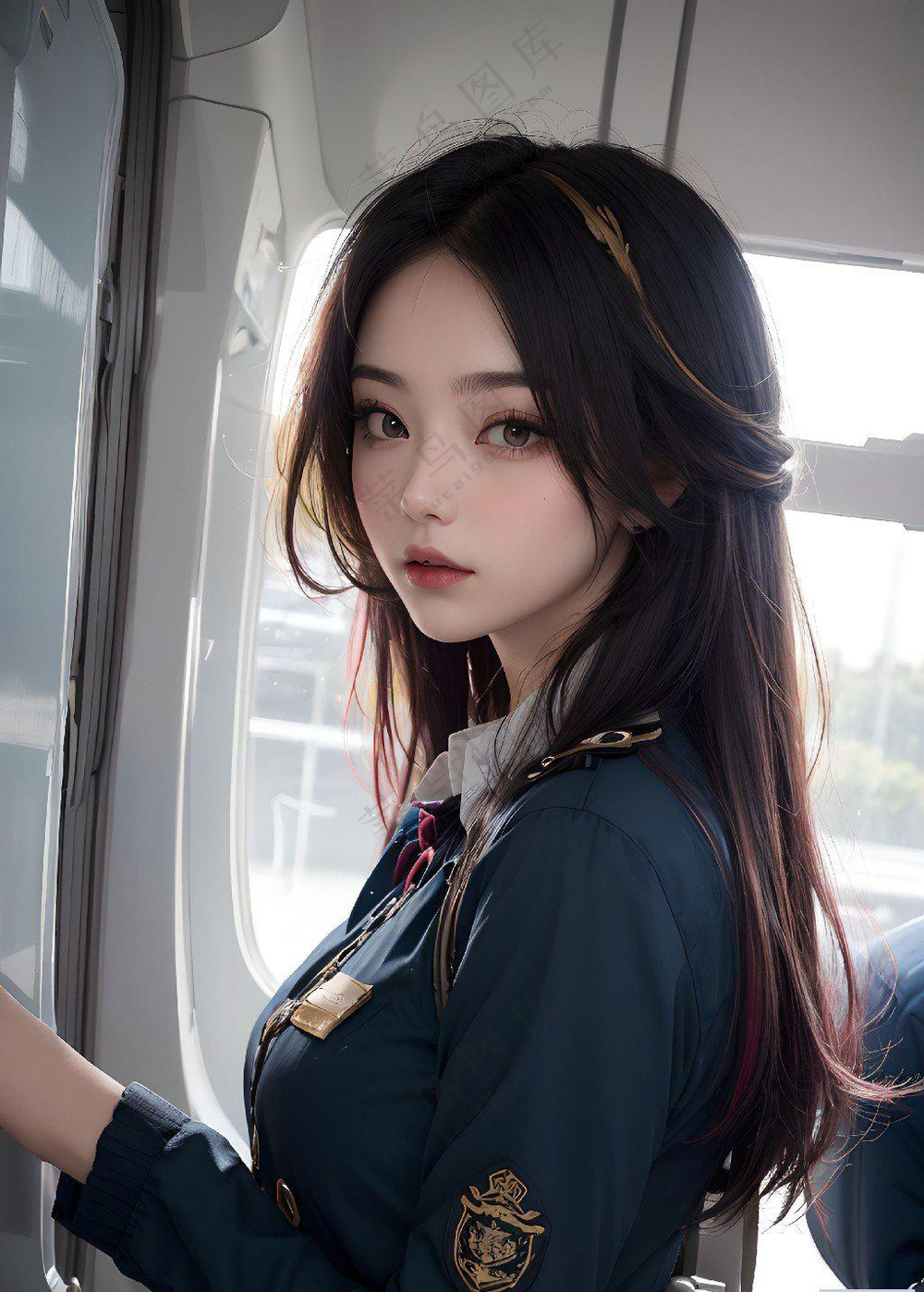 长发女孩头像