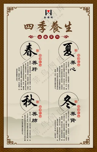四季养四季养生四季养生挂画海报