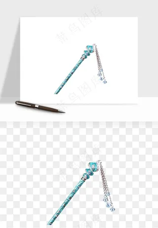 古风发簪头饰配饰png免抠