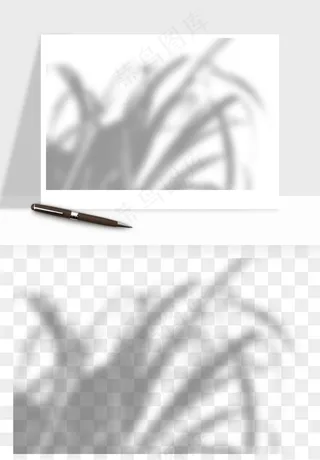 阴影植物窗户投影免抠元素