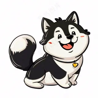 小狗宠物动物卡通插画免抠