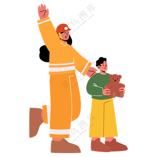 卡通消防人员 (6)