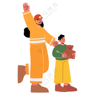 卡通消防人员 (6)