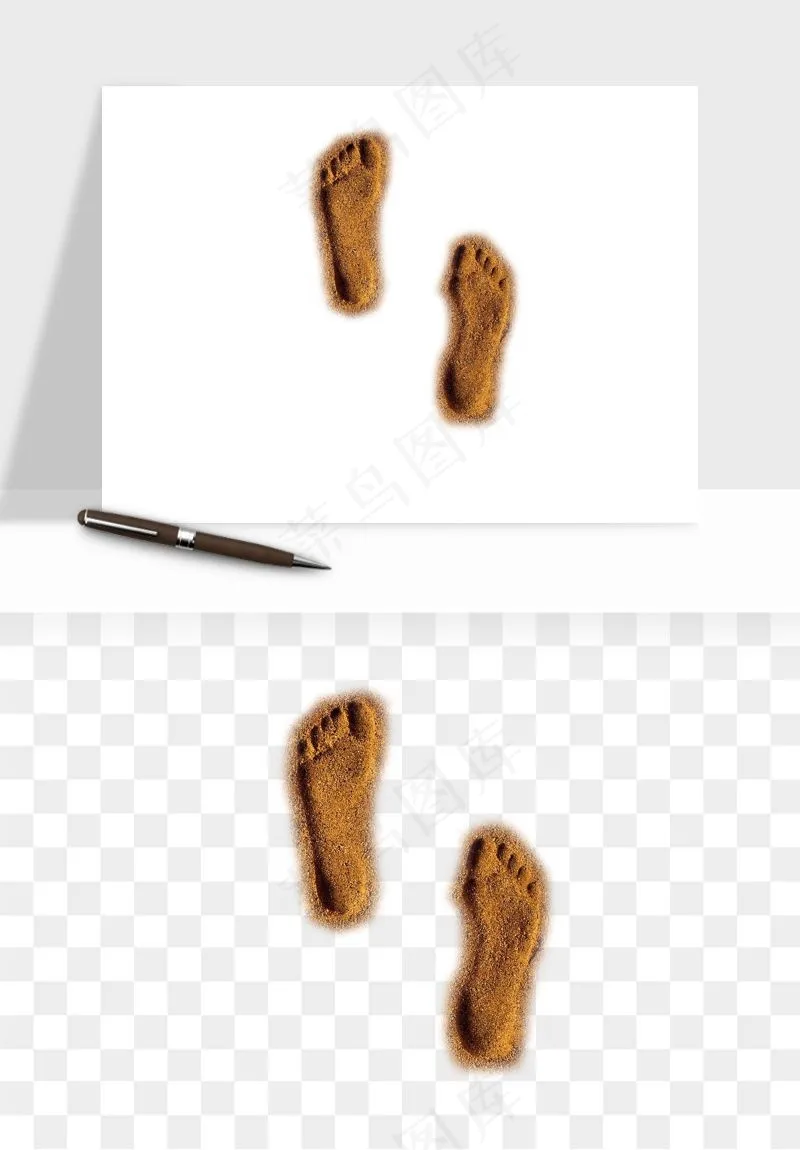 脚印脚丫鞋印png免抠