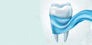 牙医牙科牙齿清洁美白插画背景