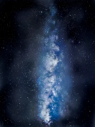 蓝色星空银河星云