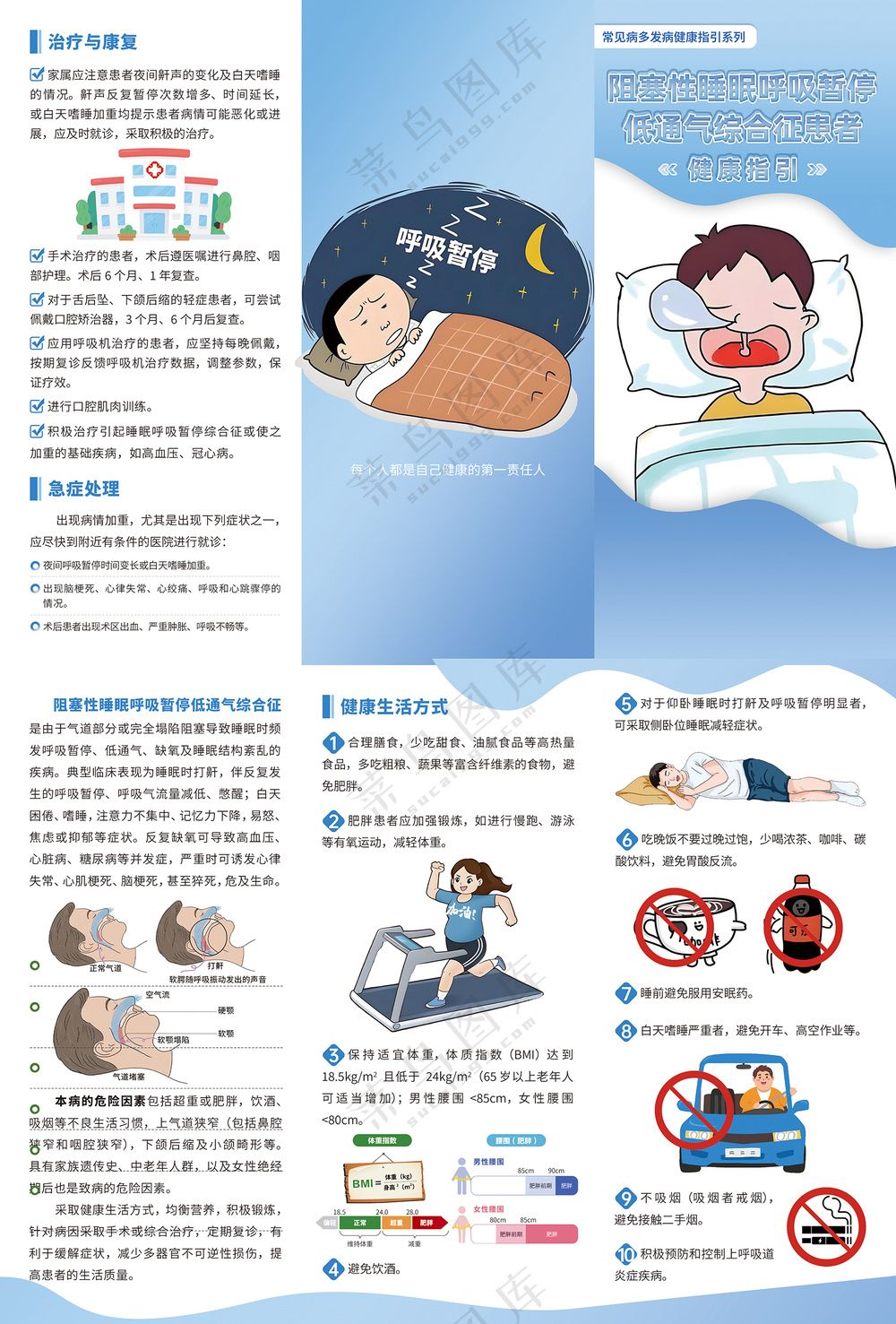 阻塞性睡眠呼吸暂停低通气综合征健康指引