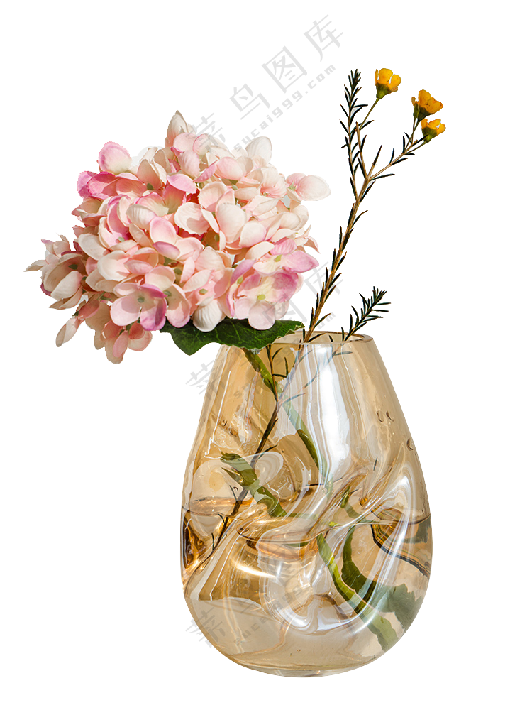 清新插花花瓶免扣素材