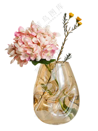 清新插花花瓶免扣素材