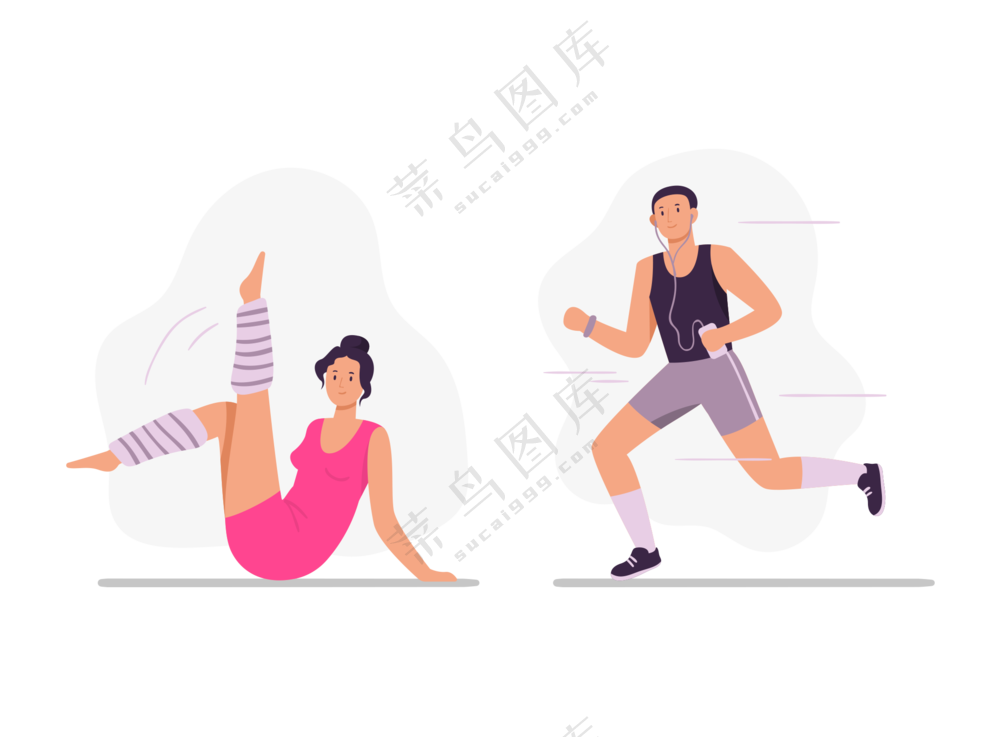 运动健身卡通素材 (3)