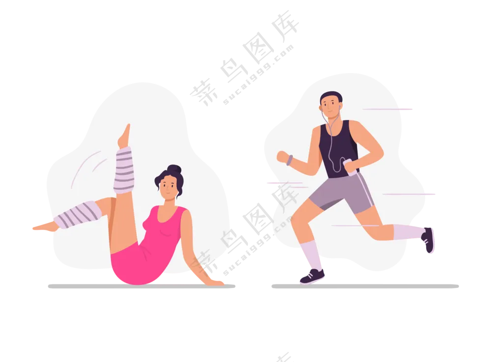 运动健身卡通素材 (3)