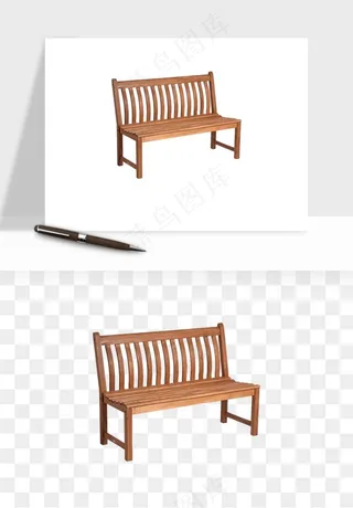 中式长椅长桌木桌png免抠