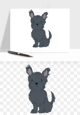 手绘狗狗宠物png免抠