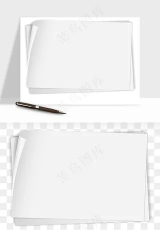 白纸卷边角翻页效果png免抠