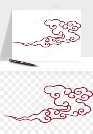 国潮祥云矢量png免抠