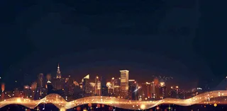 地产楼盘城市剪影背景