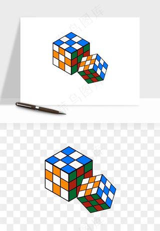 游戏魔方玩具png免抠