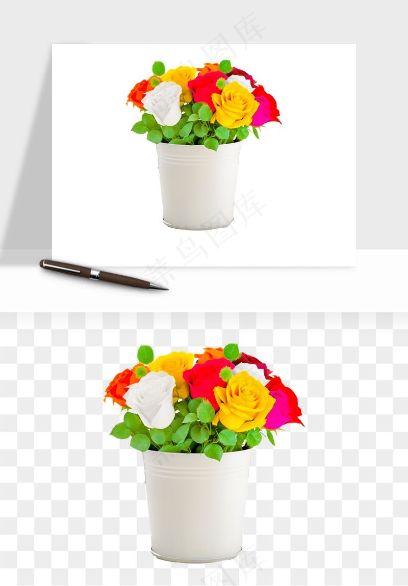 花瓶摆件花艺png免抠图