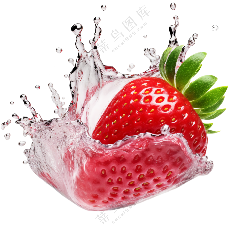 水中的草莓