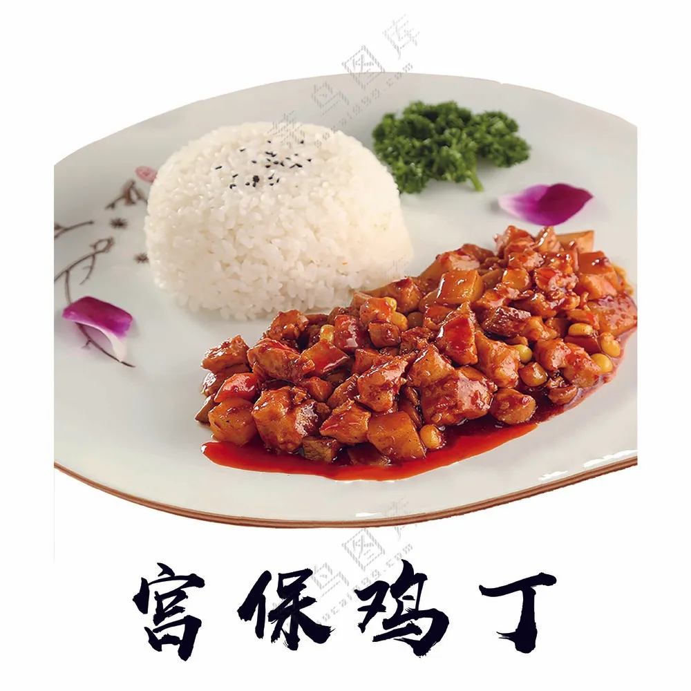 宫保鸡丁盖饭 高清素材