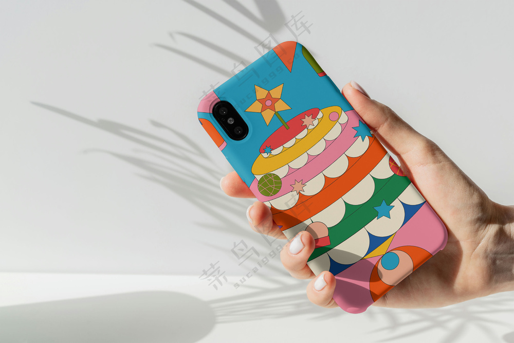 iPhoneX文创手机壳样机手机壳印花贴图样机-13