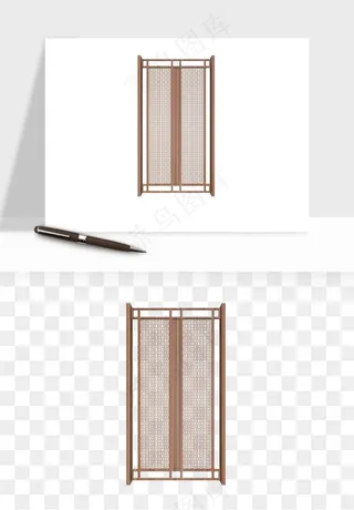 屏风国风元素png免抠