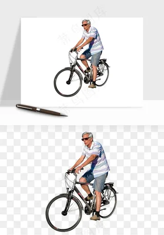 骑行人物自行车手png免抠