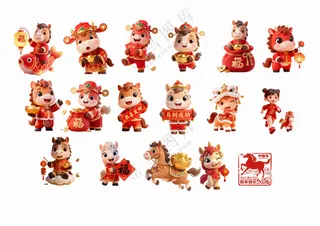 马年吉祥物合集