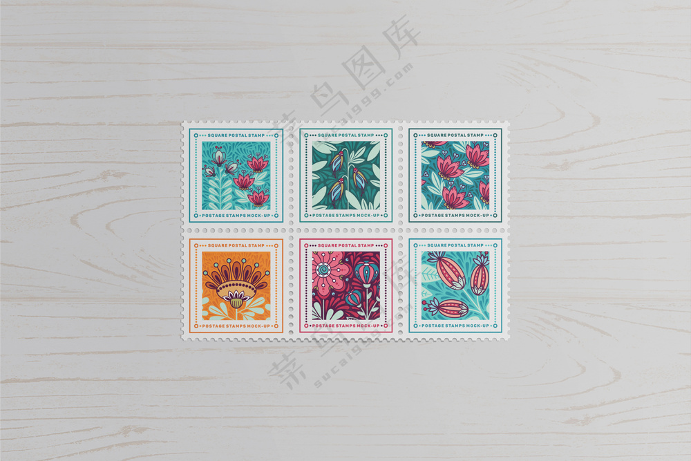 文创贴纸邮票样机-10