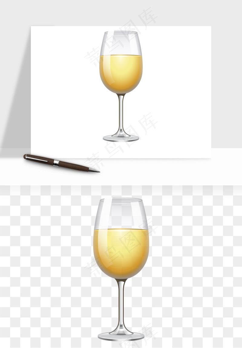 红酒玻璃酒杯png免抠